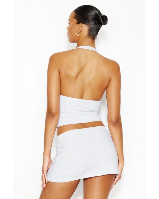 Garage White Stretchterry Micro Skort