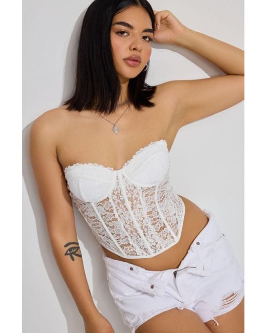 Garage Multicolor Chrishell Lace Mesh Bustier