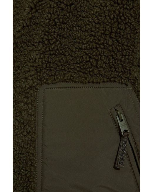 Garage Green Sherpa Mixed Media Jacket