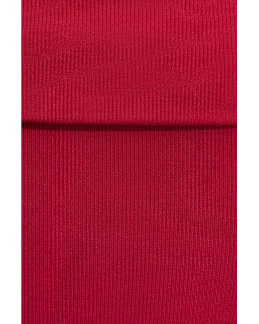 Garage Red Kayla Foldover Off Shoulder Top