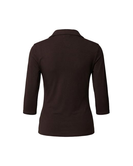 Garage Black Sleek 3/4 Sleeve Polo Top