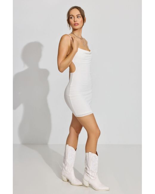 Garage White Cutout Mini Dress