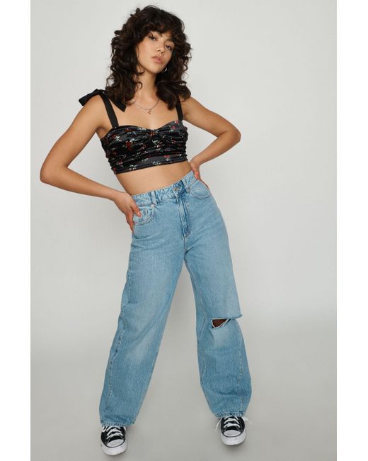 Garage Brielle Velvet Bustier in Black 