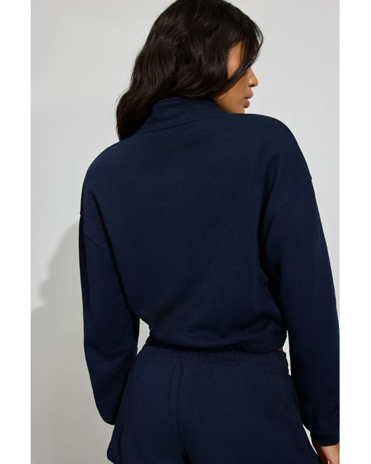 Garage Blue Softterry Half Zip Sweatshirt