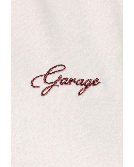 Garage White Ultrafleece Funnel Half Zip Sweatshirt