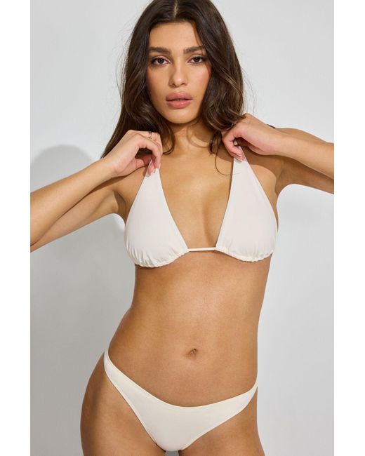 Garage Brown High Triangle Bikini Top
