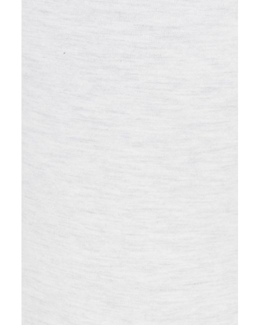 Garage White Stretchterry Foldover Bootcut Pants