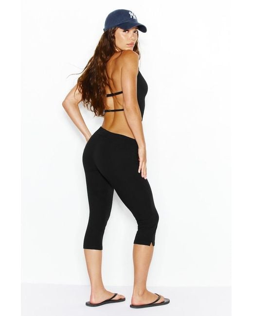 Garage Blue Stretchterry Capri Pants