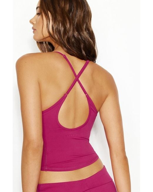 Garage Red Active Keyhole Back Cami Top