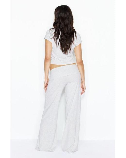 Garage White Modal Foldover Pants