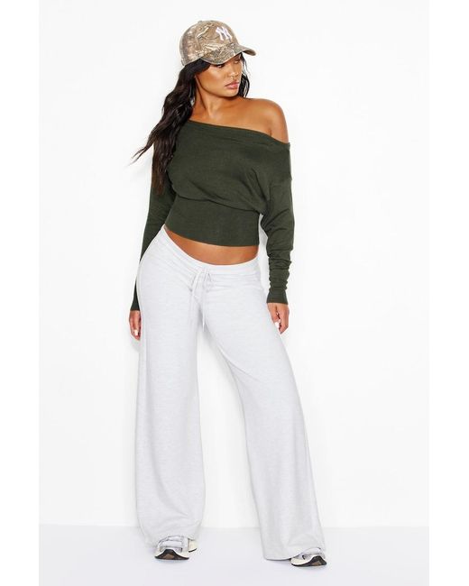 Garage Green Off Shoulder Reset Long Sleeve Top