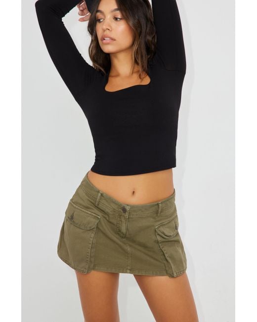 Garage Tia Cargo Skort in Black Lyst