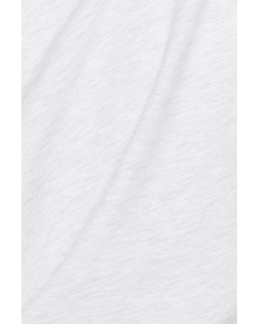 Garage White Stretchterry Off Shoulder Top