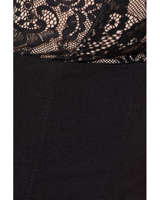 Garage Black Hannah Lace Halter Corset Top