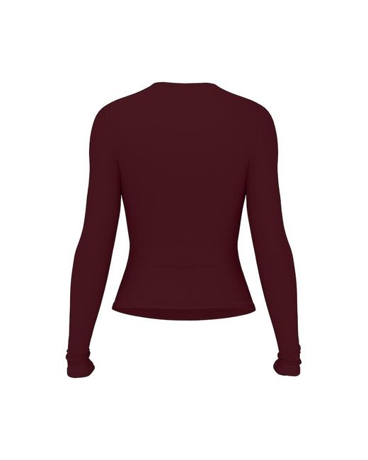 Garage Purple Baretouch Crewneck Long Sleeve Top