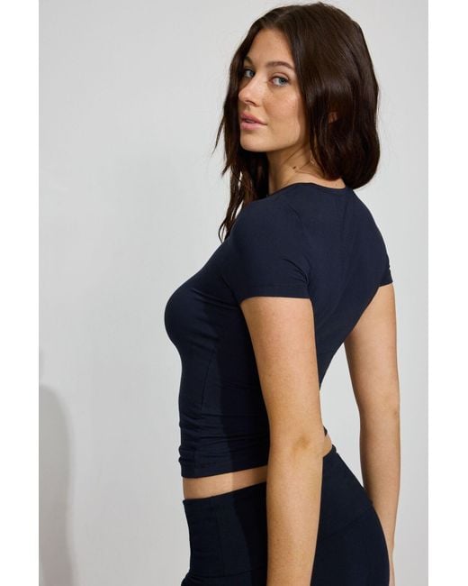 Garage Blue Soft Crewneck T Shirt
