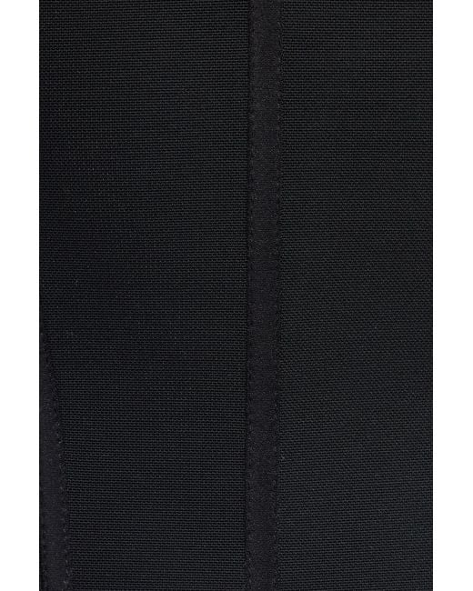 Garage Black Plunge Halter Mesh Corset Top