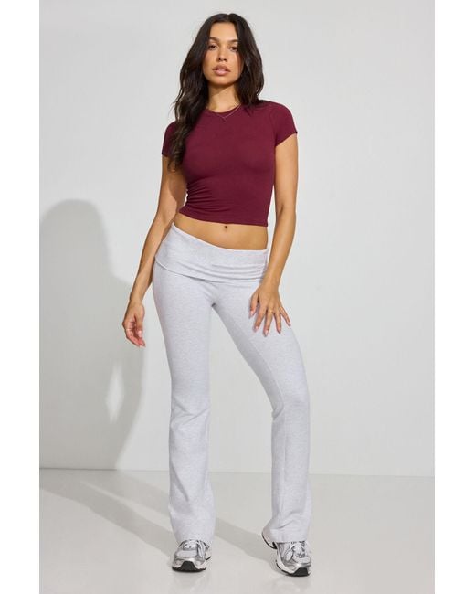 Garage Red Crewneck Cropped T-Shirt