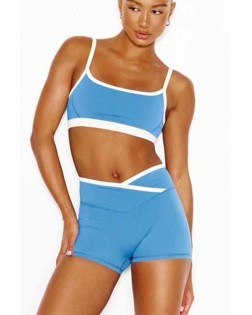 Garage Blue Active Cross Front Shorts