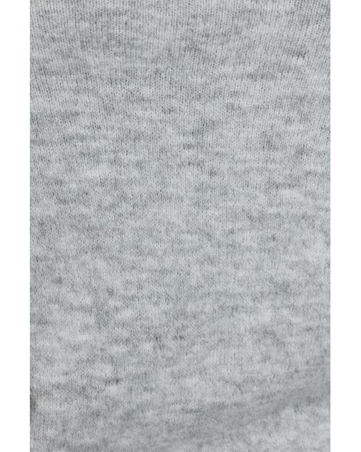 Garage Gray Long Sleeve Off Shoulder Bubble Sweater