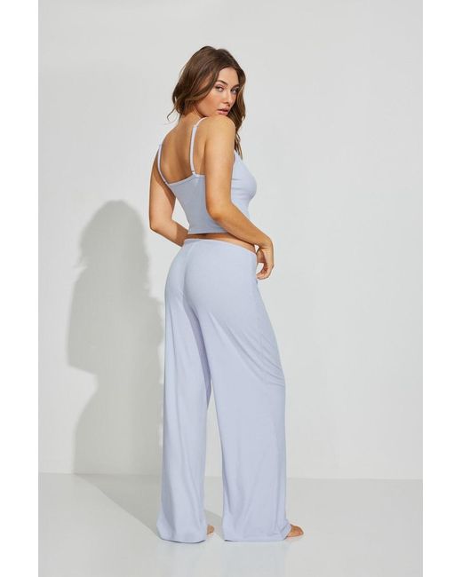 Garage Blue Mini Ribbed Sleep Pants