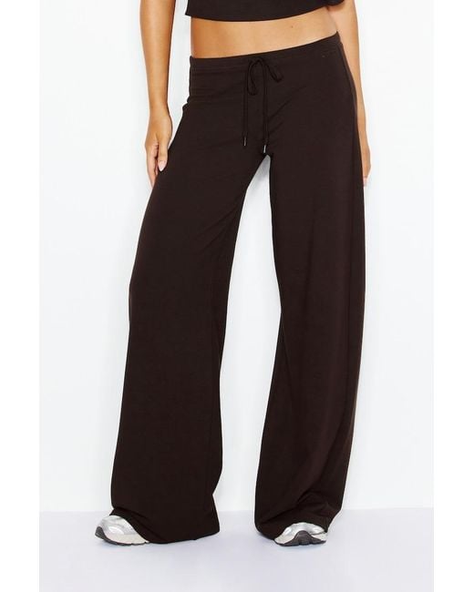 Garage Black Stretchterry Wide Leg Pants