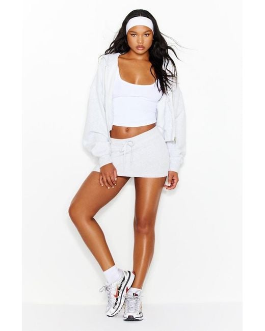 Garage White Ribbed Scoop Cami Top
