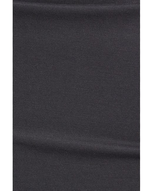Garage Blue Cupro Cowl Halter Top