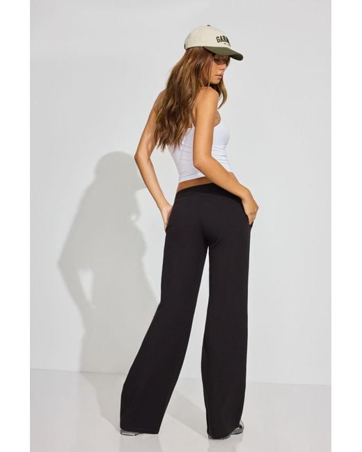 Garage Blue Stretch Terry Bootcut Pants