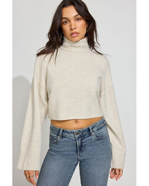 Garage Natural Spongy Cropped Turtleneck