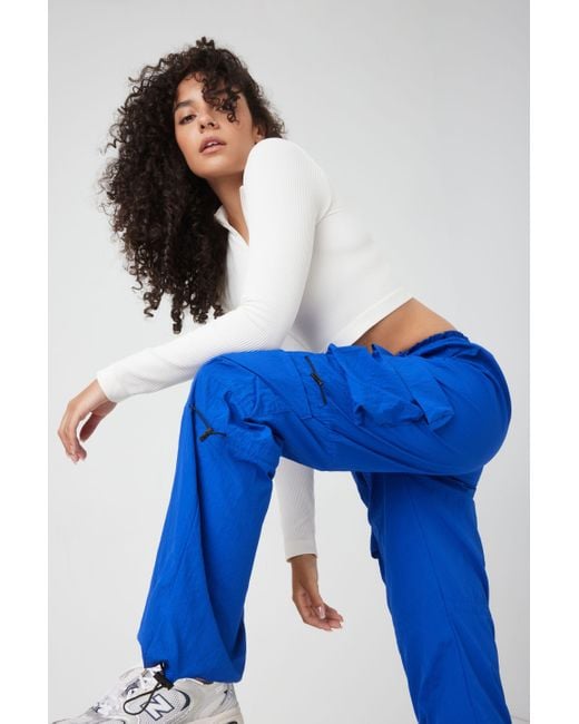 Garage Blue The Chloe Nylon Parachute Pant