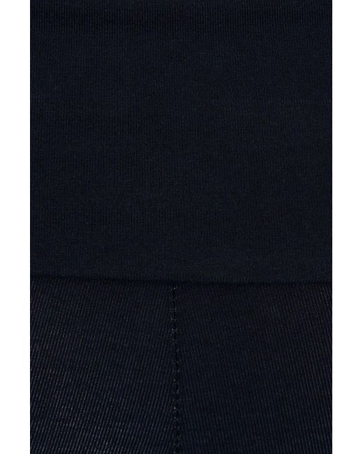 Garage Blue Soft Cotton Fold Over Flare Pants
