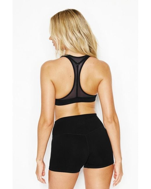 Garage Black Active Layered Mesh Bra