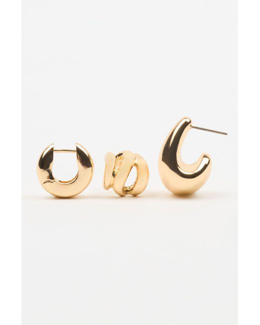 Garage Black 3 Pack Abstract Earrings