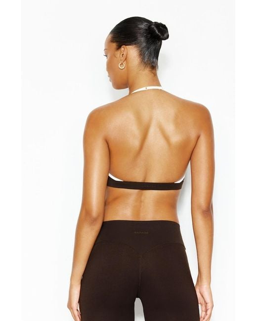 Garage White Active Micro Halter Top