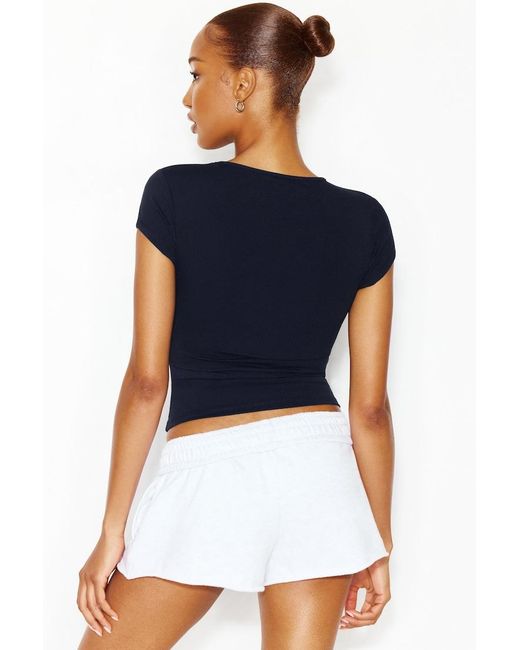 Garage Blue Sleek Crewneck T-Shirt