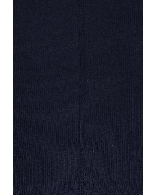 Garage Blue Snatchrib Cropped Crewneck T-Shirt