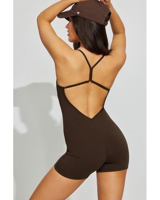 Garage Black Active Y Back Romper