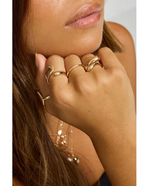Garage Brown Set Of 4 Open Shaped Rings