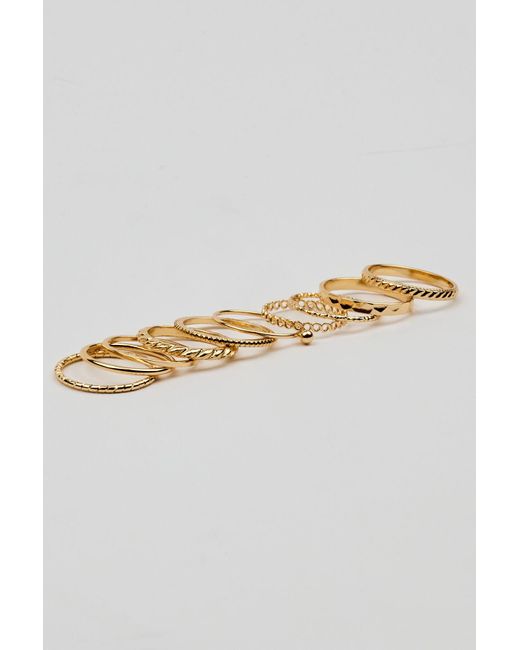 Garage Black Set Of 10 Simple Rings