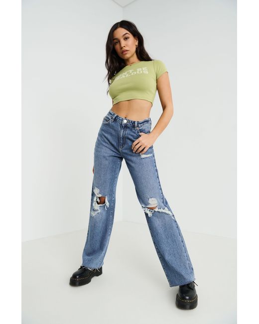 Garage Denim Wide Leg Jean in Marigold 