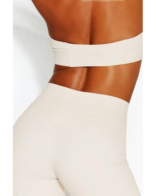 Garage White Active Plunge Halter Bra