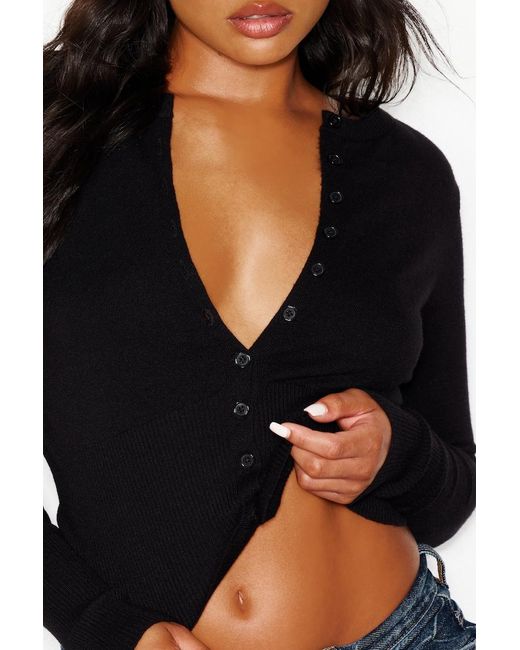 Garage Black Clean Cinch Waist Cardigan