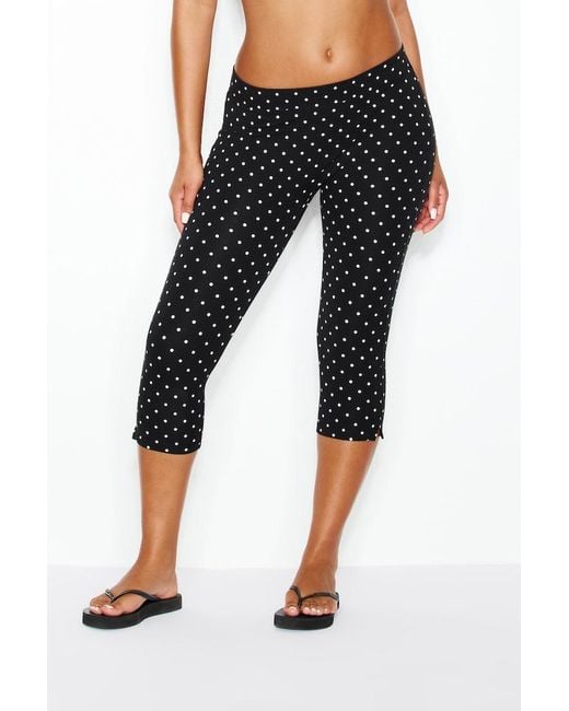 Garage Black Stretchterry Capri Pants
