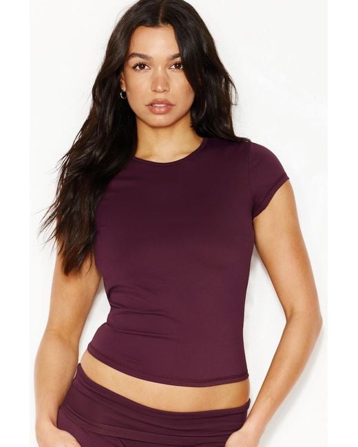 Garage Purple Active Open Back T-Shirt