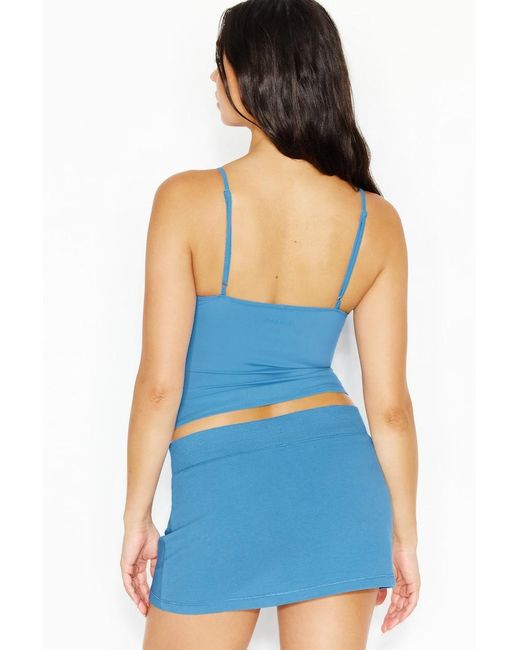 Garage Blue Active Plunge Cami Top