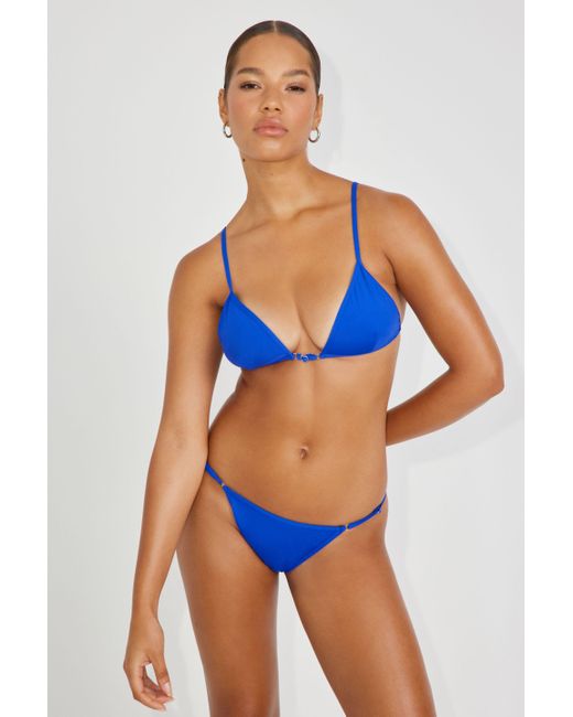 Garage Blue Adjustable Triangle Bikini Top