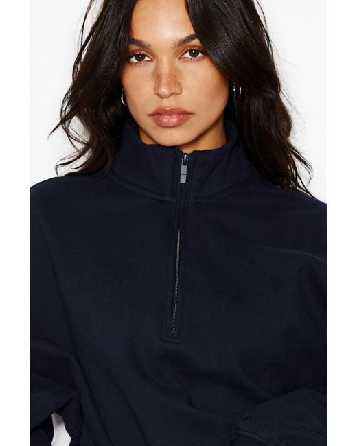 Garage Blue Ultrafleece Half Zip Sweatshirt