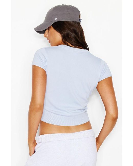 Garage White Cropped Button Up Top