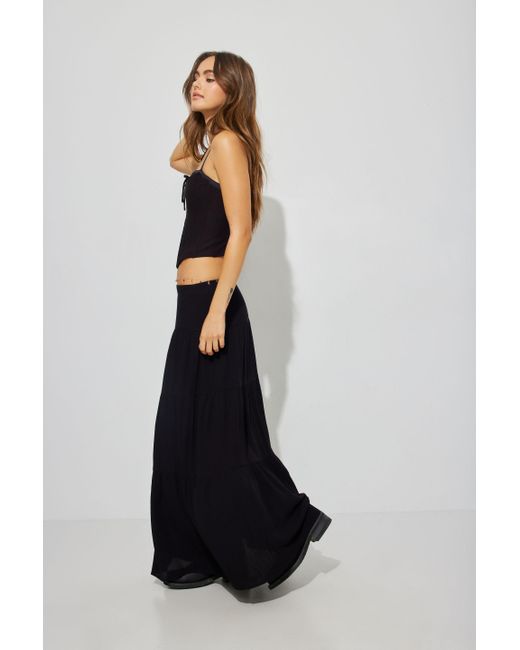 Garage Tiered Maxi Skirt in White Lyst